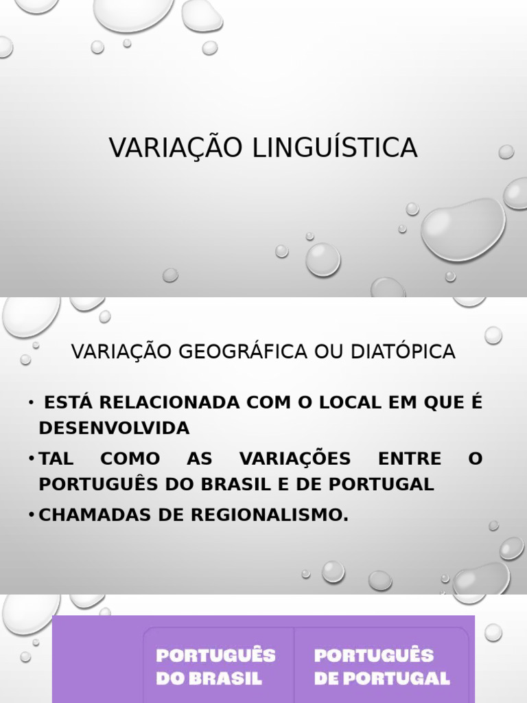 TIPOS Variação Linguística | PDF