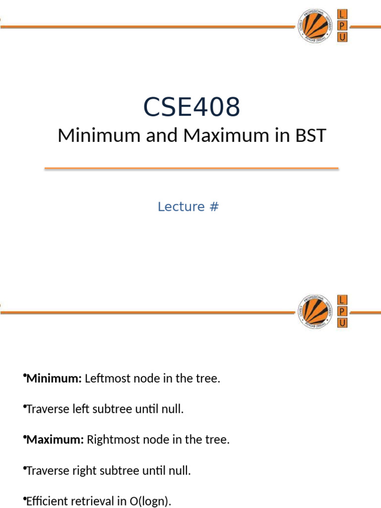 Min and Max | PDF