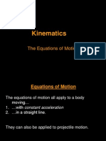 05 Kinematics - Equations of Motion