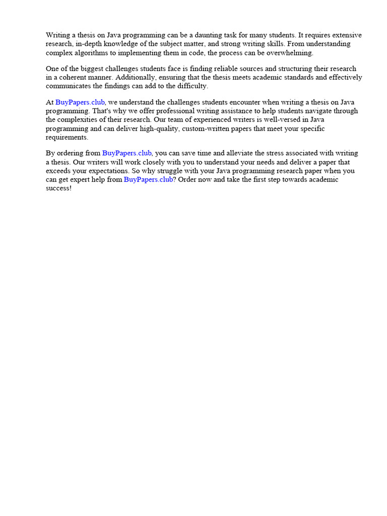 Java Programming Research Paper | PDF | Java (Programming Language ...