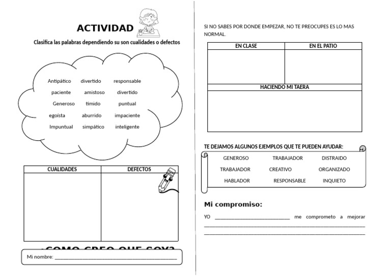 Cualidades y Defectos en Niños | PDF