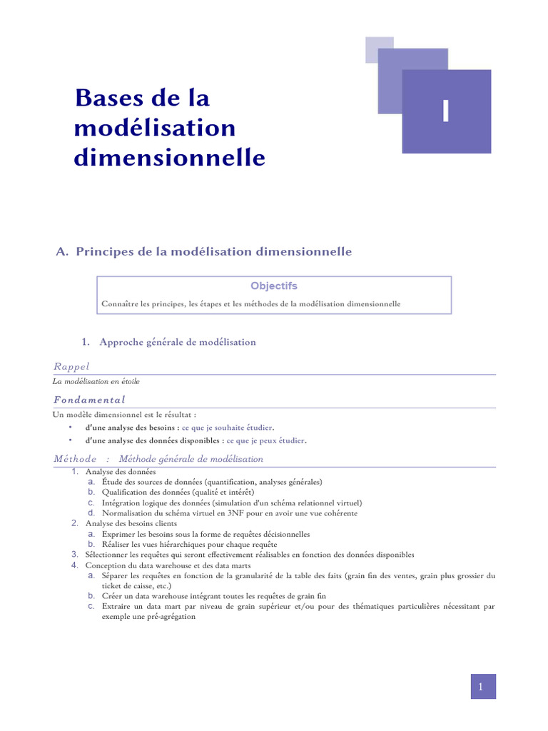 Bases de la modélisation dimensionnelle | PDF | Entrepôt de données ...