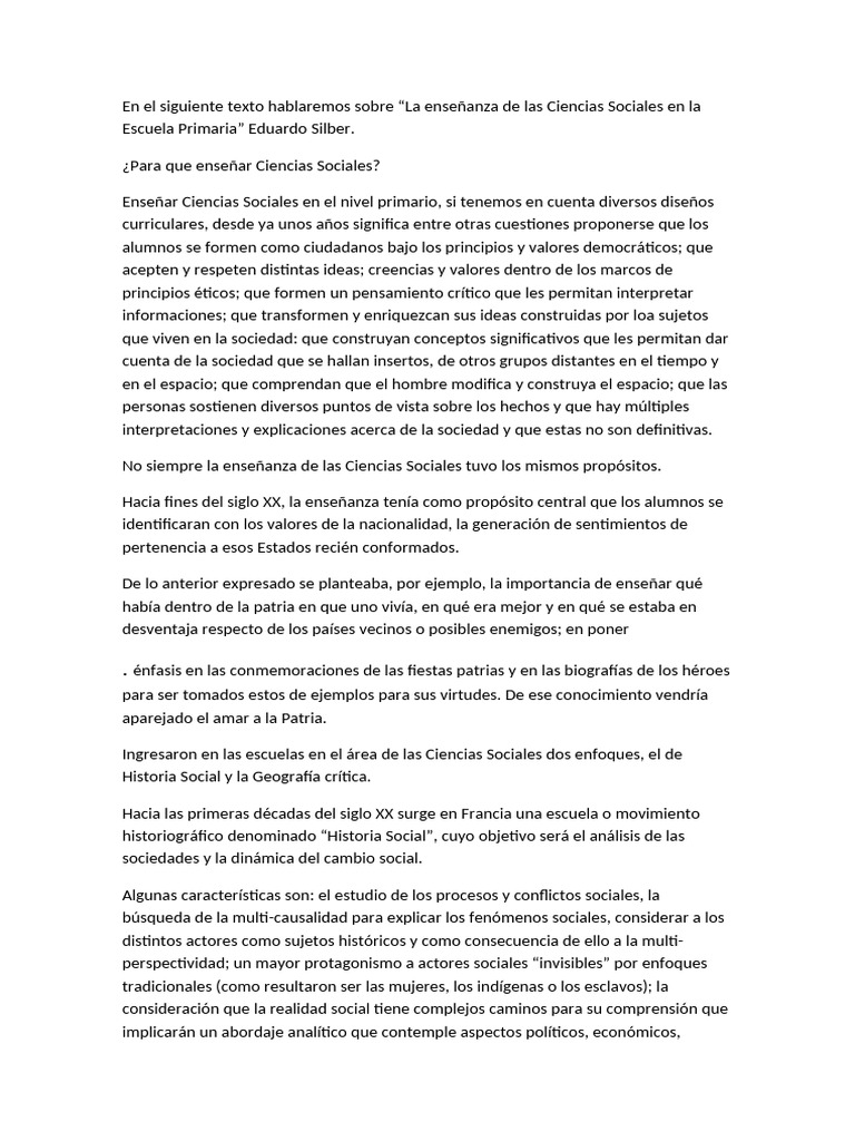 Enseñanza de Ciencias Sociales en Primaria | PDF | Enseñando | Geografía