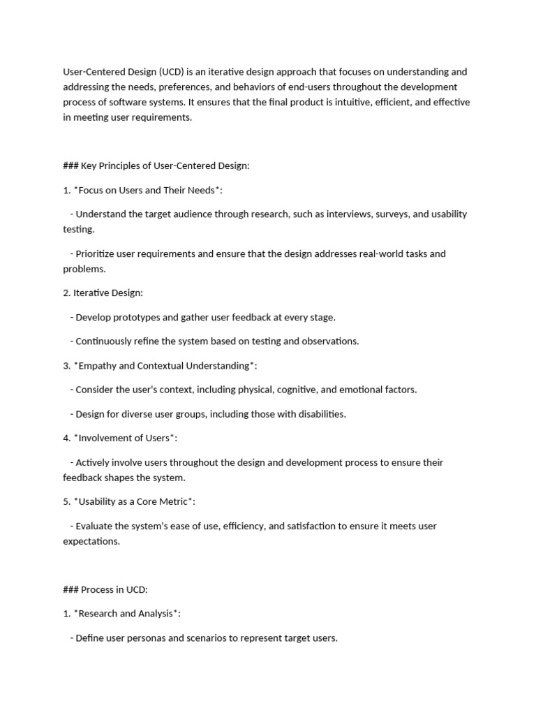 User-Centered Design Principles Explained | PDF