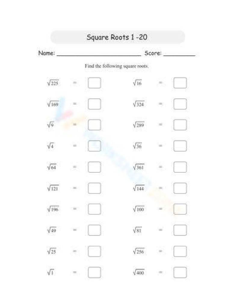 Square Root | PDF