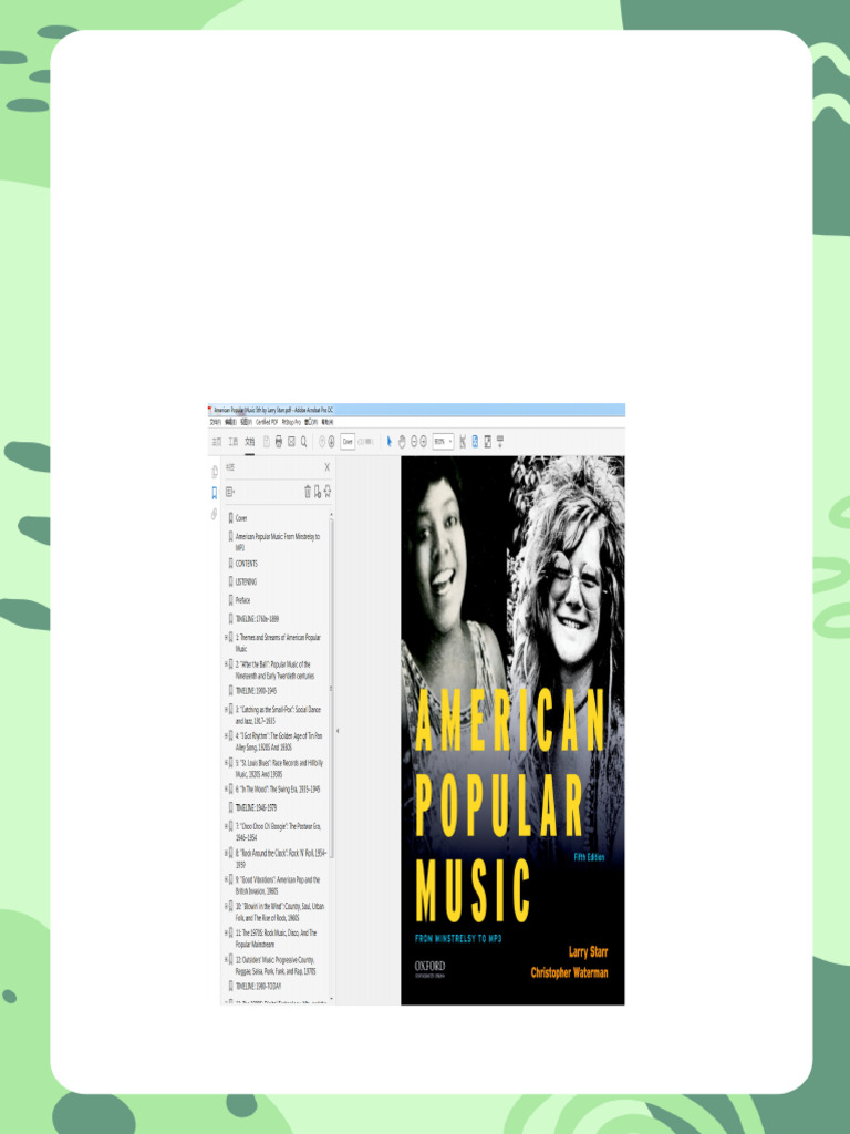 Original PDF) American Popular Music: From Minstrelsy To MP3 5th Edition by  Larry Starr Install Download | PDF | Rock Music | Hip Hop Music, image size:768x1024