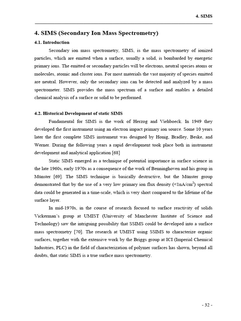 Understanding Secondary Ion Mass Spectrometry | PDF | Time Of Flight ...