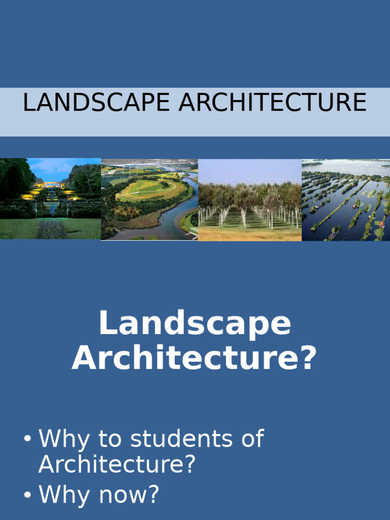 Landscape ArchitectureAA | PDF | Landscape | Science