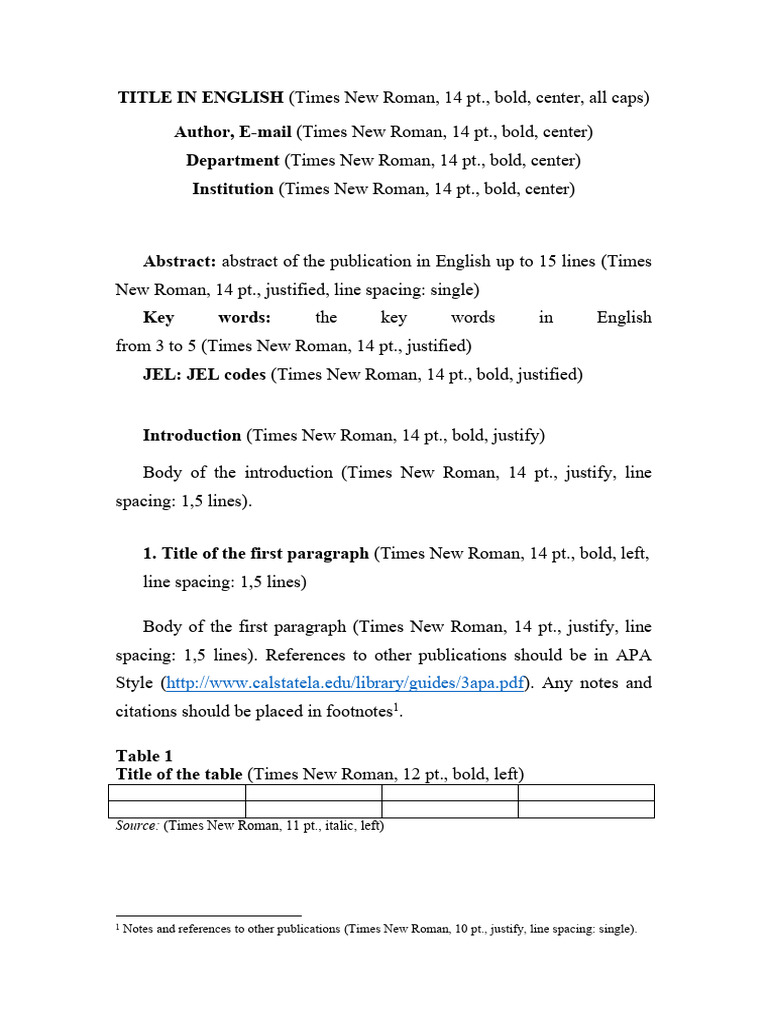 Justification of References in APA Style | PDF