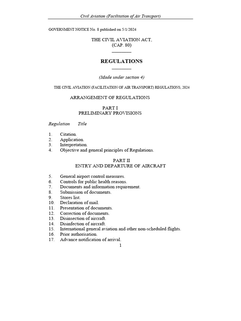 Aviation Security Regulations 2018 | PDF | Airport | Customs