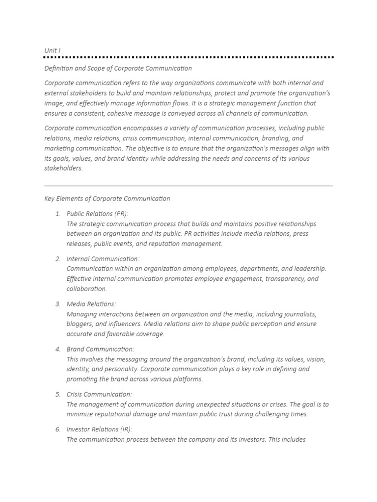 Corporate Communication Essentials | PDF | Brand | Reputation