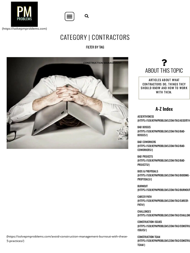 Contractors Archives - Page 4 of 4 - PM Problems.p | PDF | Construction ...