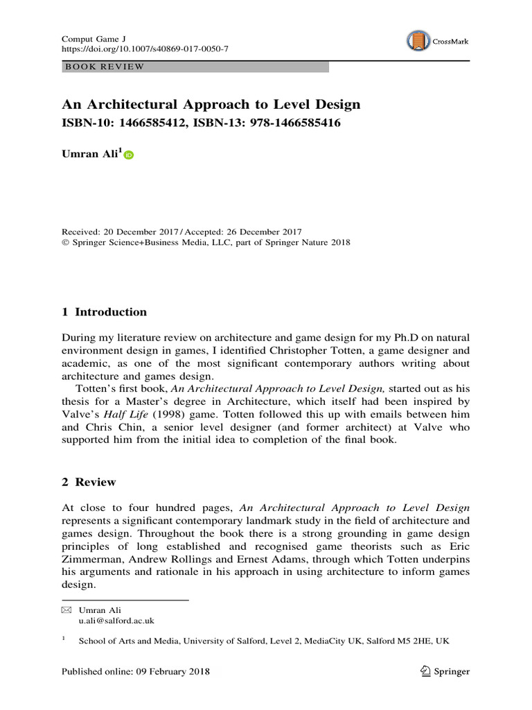 Architectural Insights for Level Design | PDF | Methodology | Design