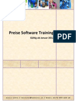 Preise Software Training: Gültig Ab Januar 2012