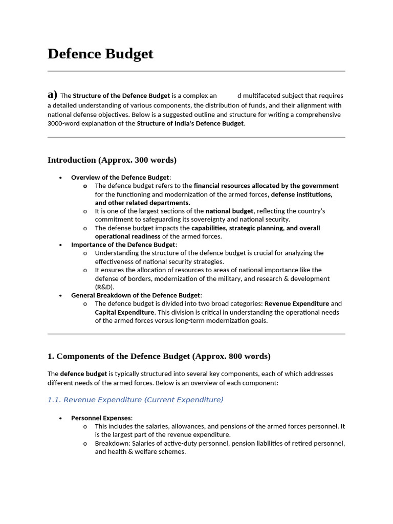 Understanding India's Warfare Budget | PDF | Audit | Military