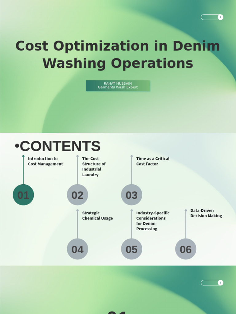 Denim Washing Cost Optimization Strategies | PDF | Performance ...