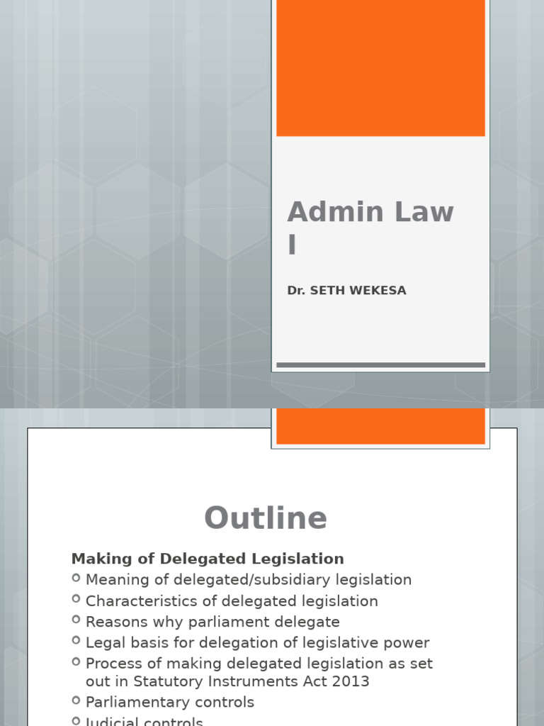 Admin Announcement on Delegated Legislation | PDF | Government | Governance