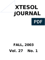 Fall Vol. 27 No. 1, 2003