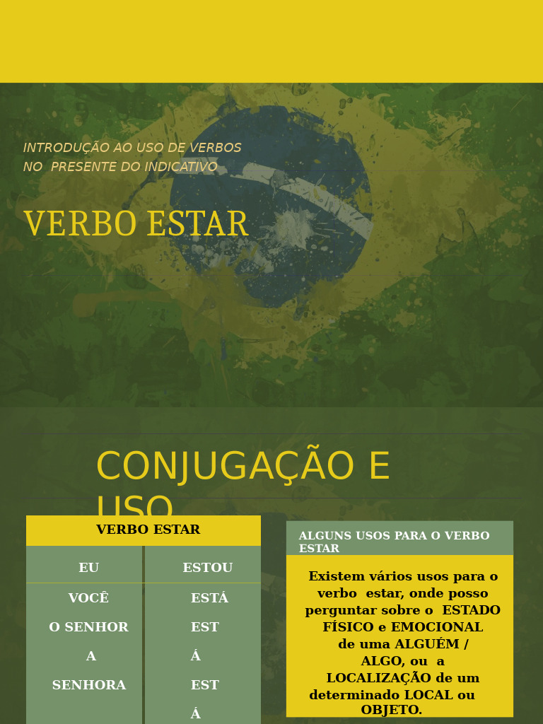 Aula 05 - Uso Dos Verbos - Expressões Com o Verbo Estar | PDF | Doenças ...