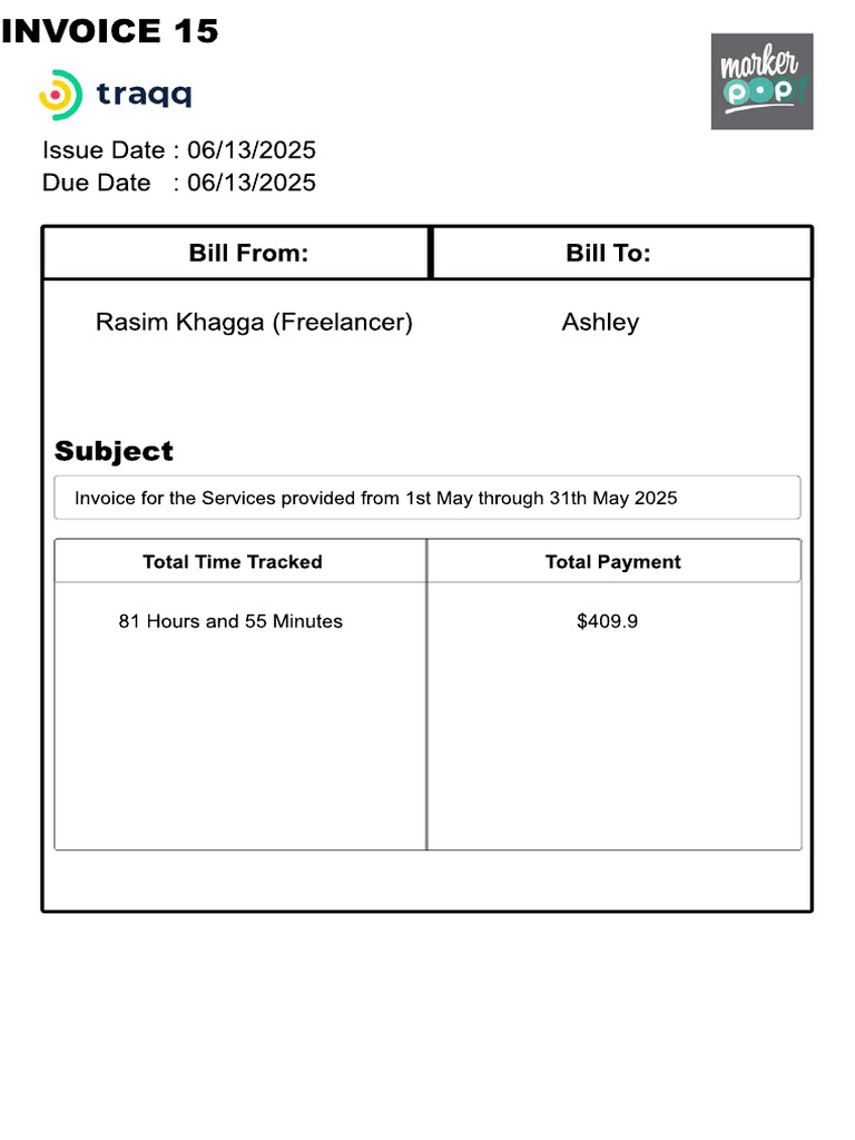 Marker Pop - Invoice 15 | PDF