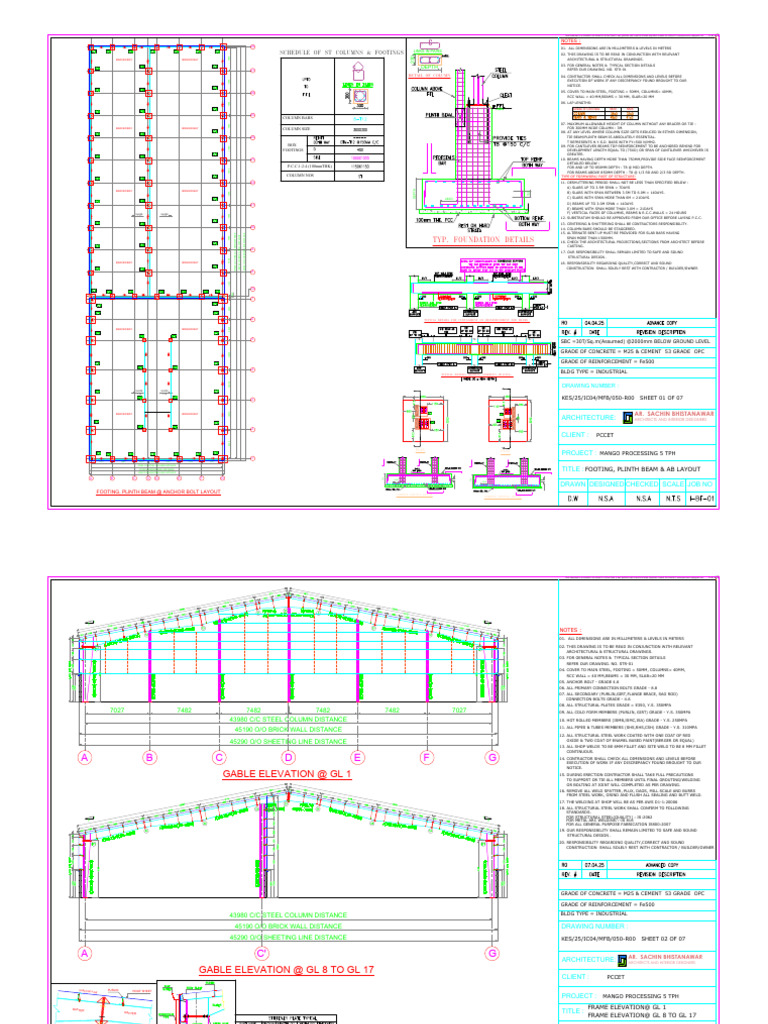 Industrial Building Structural Details | PDF | Civil Engineering ...