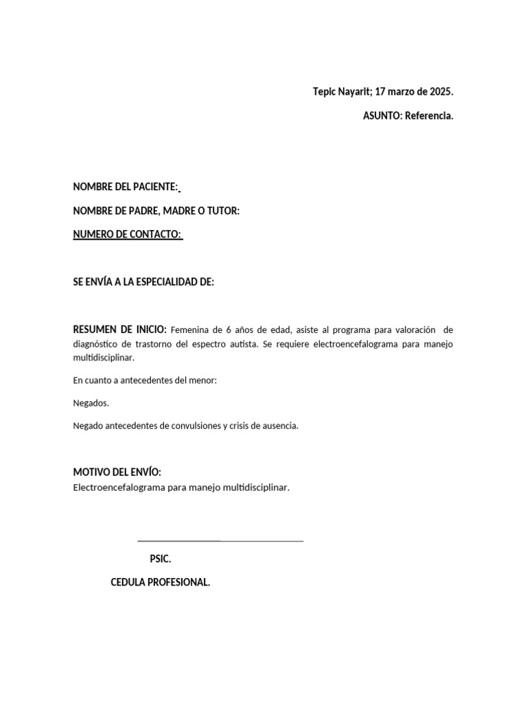 Referencia Machote | PDF