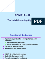 OPIM 915 -- #7: The Label Correcting Algorithm