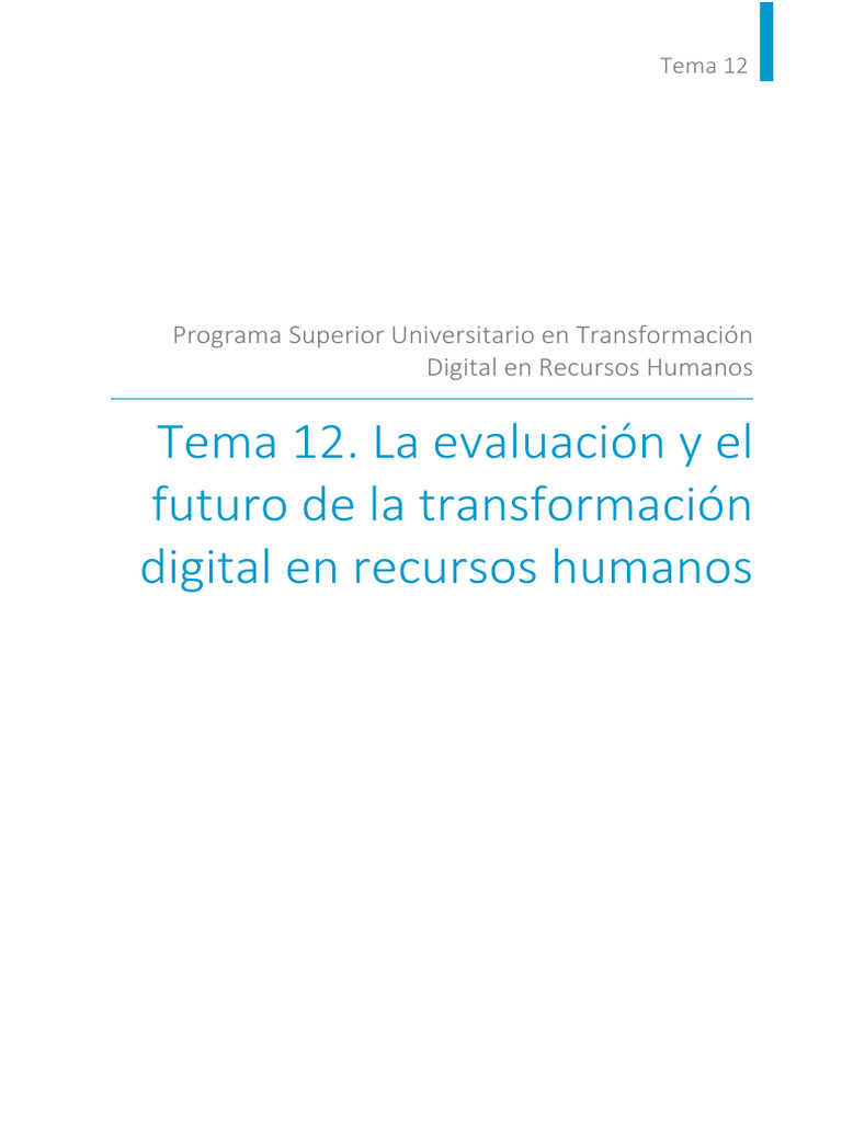 Tema 12 | PDF | Gestión de recursos humanos | Inteligencia artificial