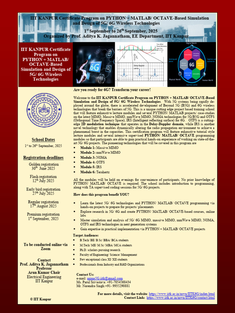 6G Wireless Tech: Python & MATLAB Course | PDF | Mimo | Wireless
