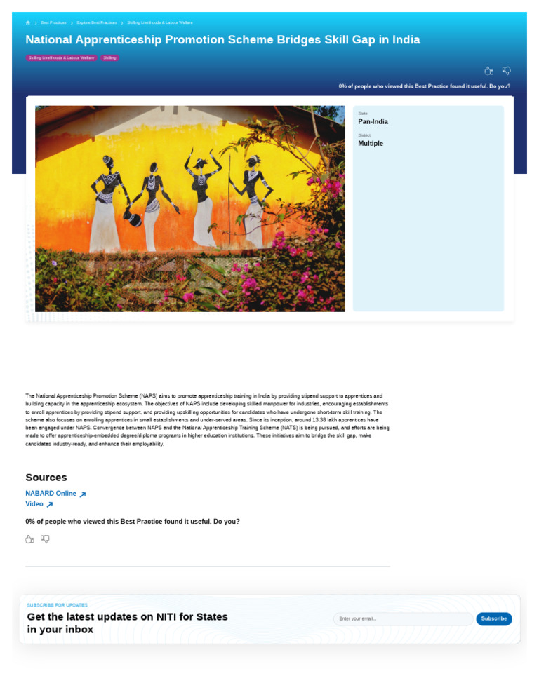 National Apprenticeship Promotion Scheme Bridges Skill Gap in India | PDF