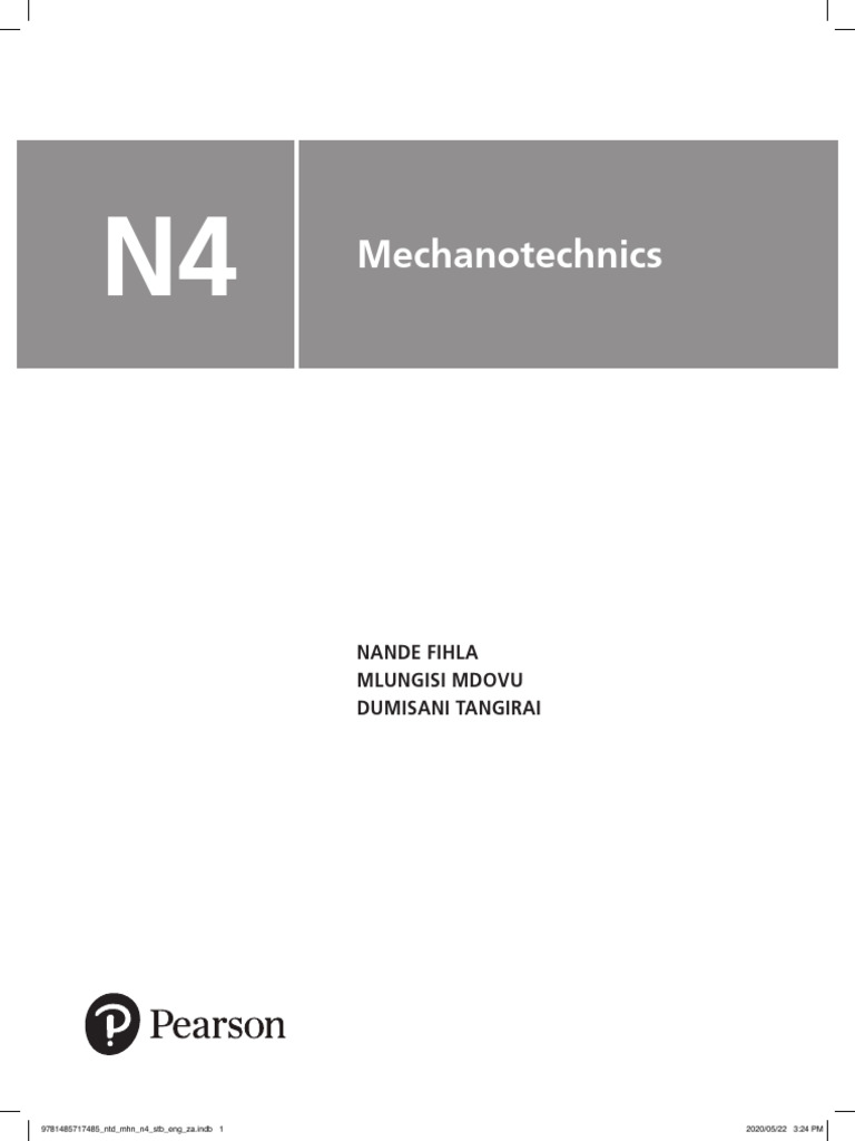 N4 Mechanotechnics Textbook Overview | PDF | Gear | Bearing (Mechanical)