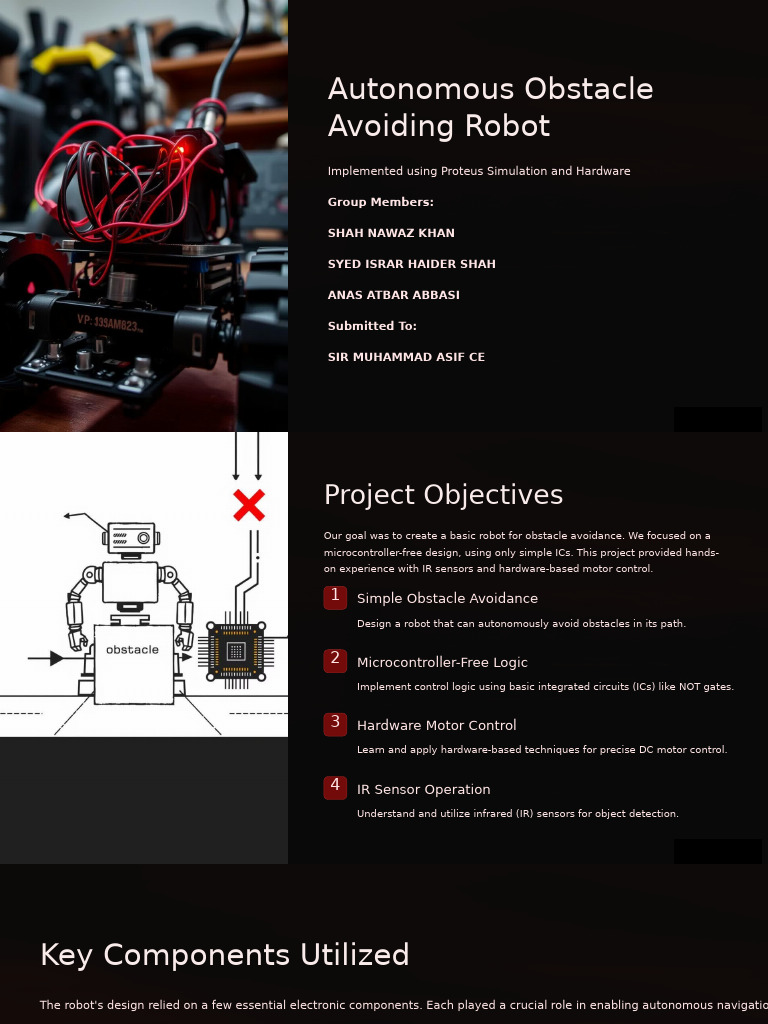 Autonomous Obstacle Avoiding Robot | PDF | Relay | Logic Gate