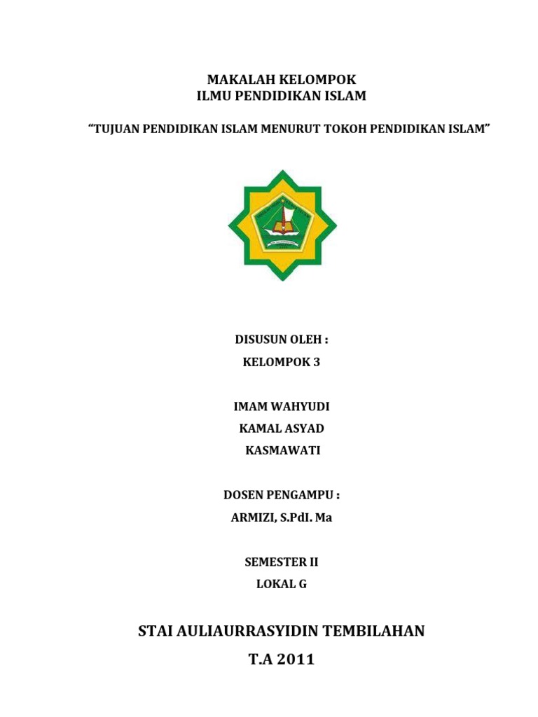 Tujuan Pendidikan Islam Menurut Tokoh