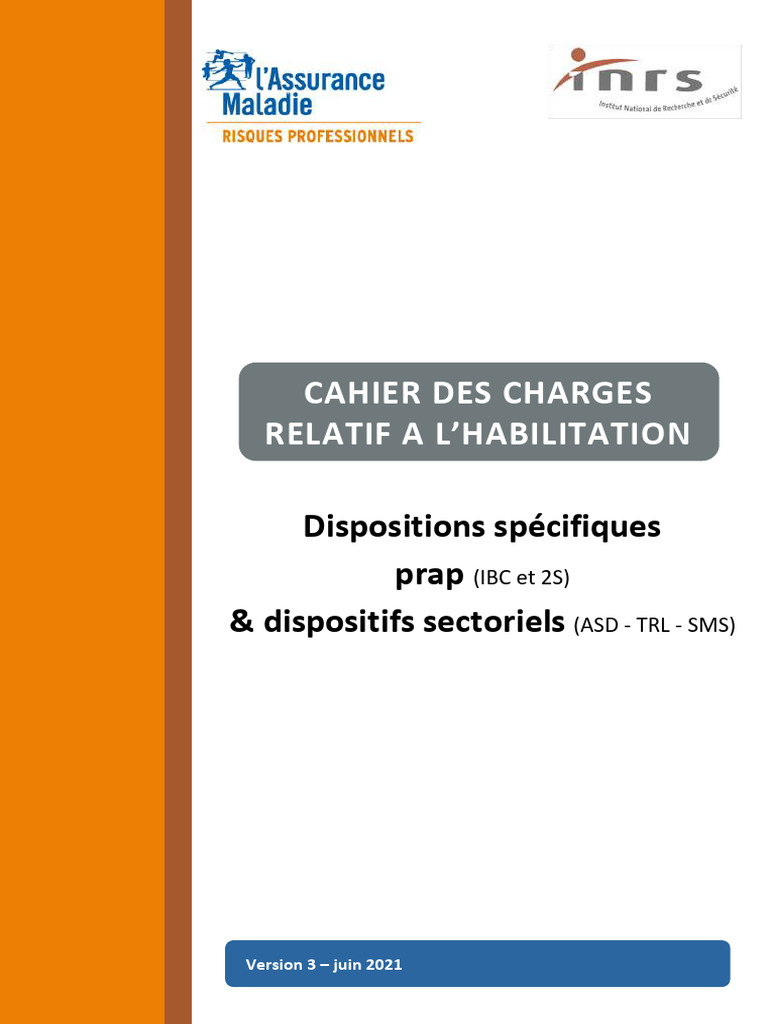Cahier des charges habilitation PRAP | PDF | Pédagogie | Transport