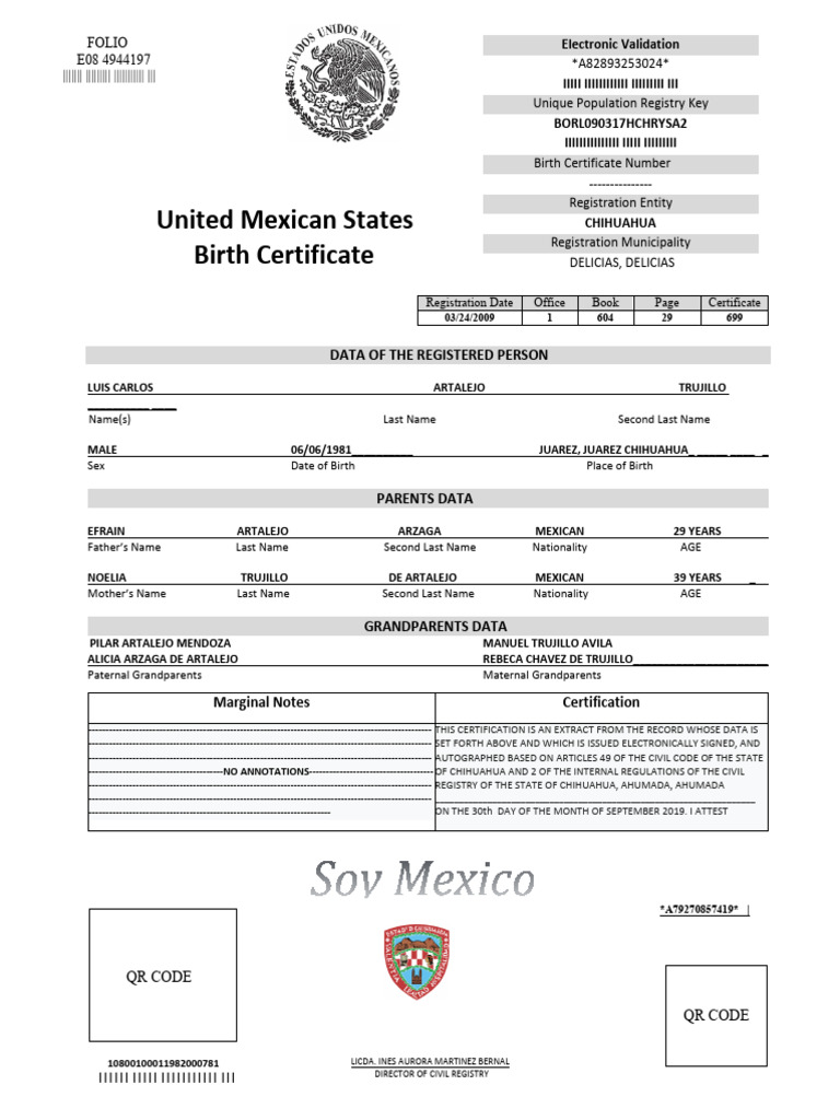 Birth Certificate 1 | PDF | Birth Certificate | Human Rights