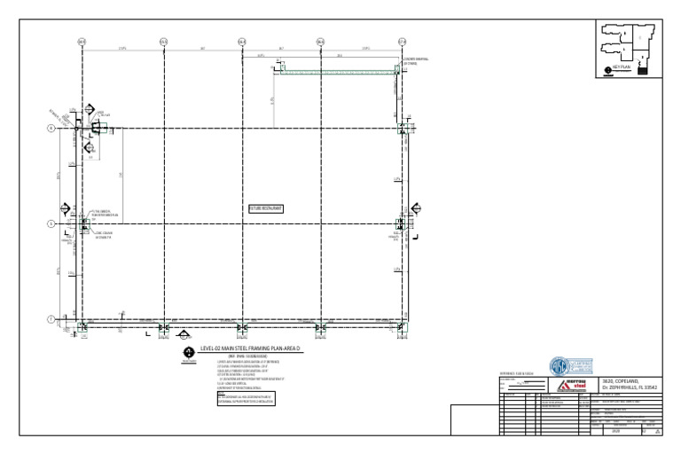 Main Steel Framing Plan - Area D | PDF | Structural Engineering | Civil ...