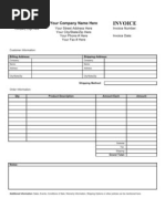 Blank Invoice Ms Word 2003