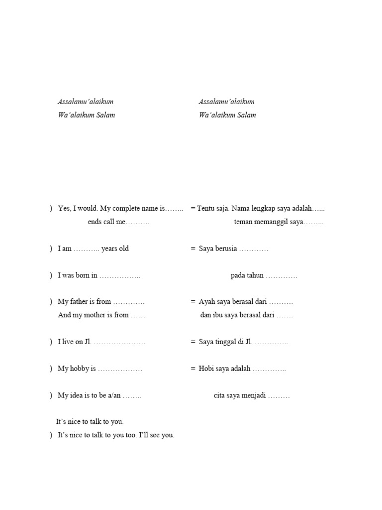 Daily English Conversations for Kids | PDF
