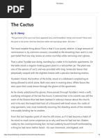 The Cactus: Misunderstanding Love | PDF | O. Henry