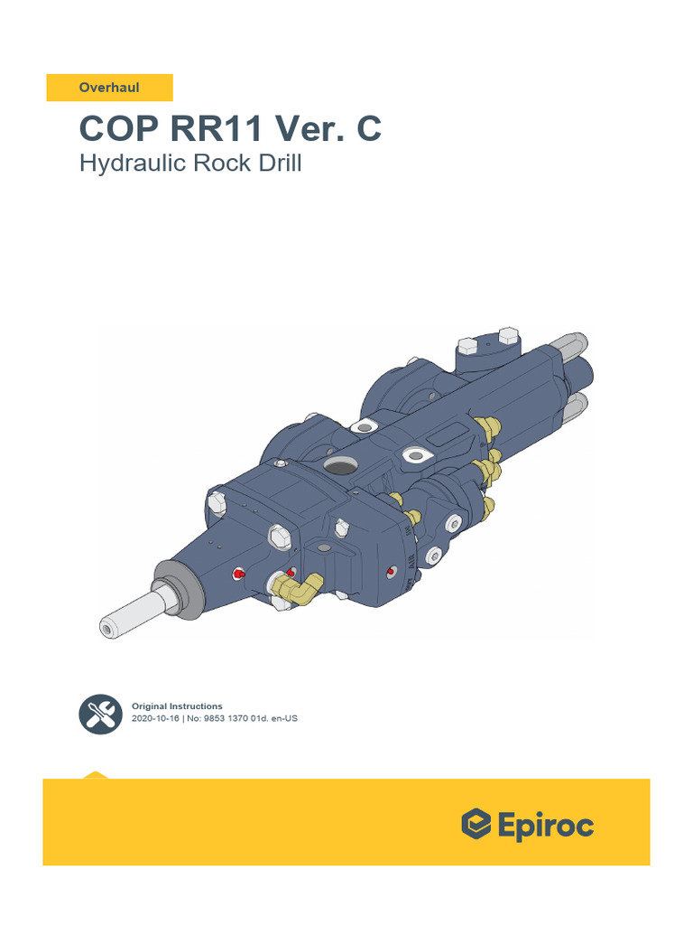 COP RR11 Ver. C Hydraulic Drill Guide | PDF | Drill | Nut (Hardware)