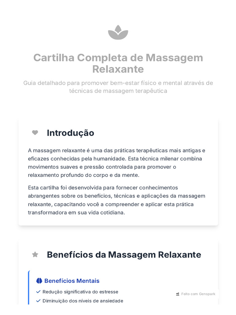 Guia Prático de Massagem Relaxante | PDF | Massagem | Doenças e distúrbios