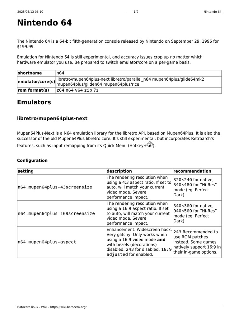 N64 Emulator Configuration Guide | PDF | Texture Mapping | 3 D Computer ...