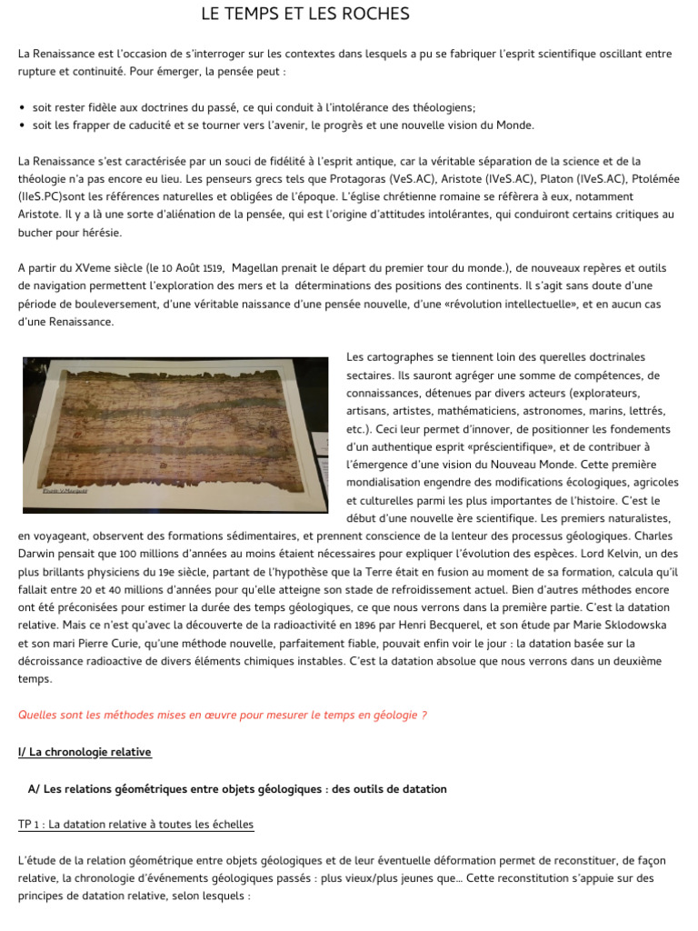 Datation Absolue en Géologie | PDF | Géologie | Fossile