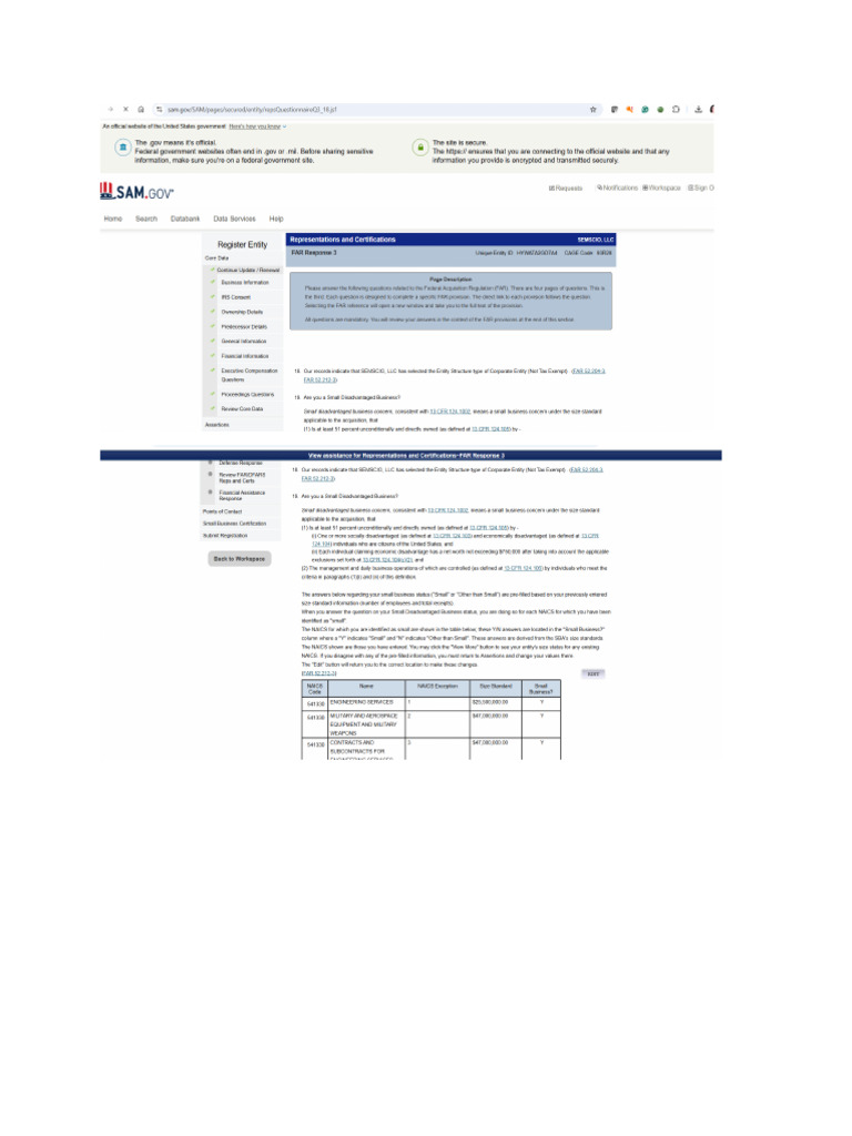 Sam Gov Screens | PDF
