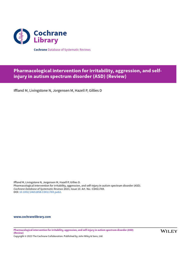 Pharmacological Interventions for ASD | PDF | Antipsychotic | Autism