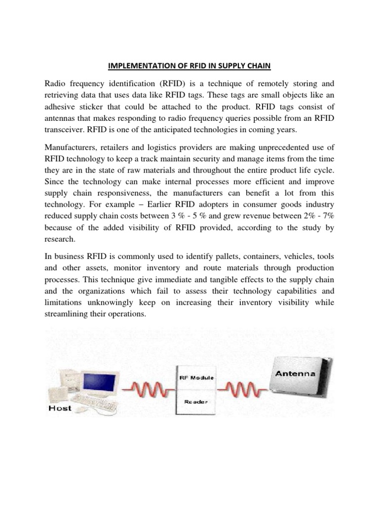 RFID Implementation in Supply Chain Management | PDF | Radio Frequency ...