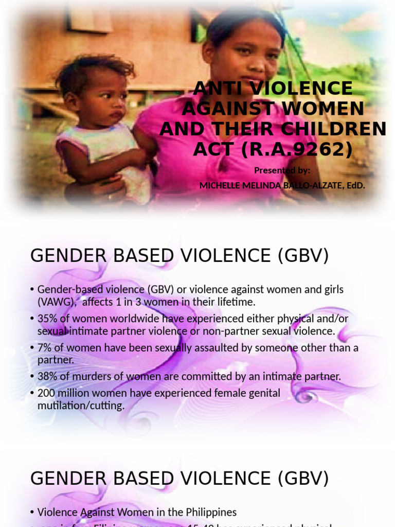 Anti Violence Against Women and Their Children Act | PDF | Domestic ...