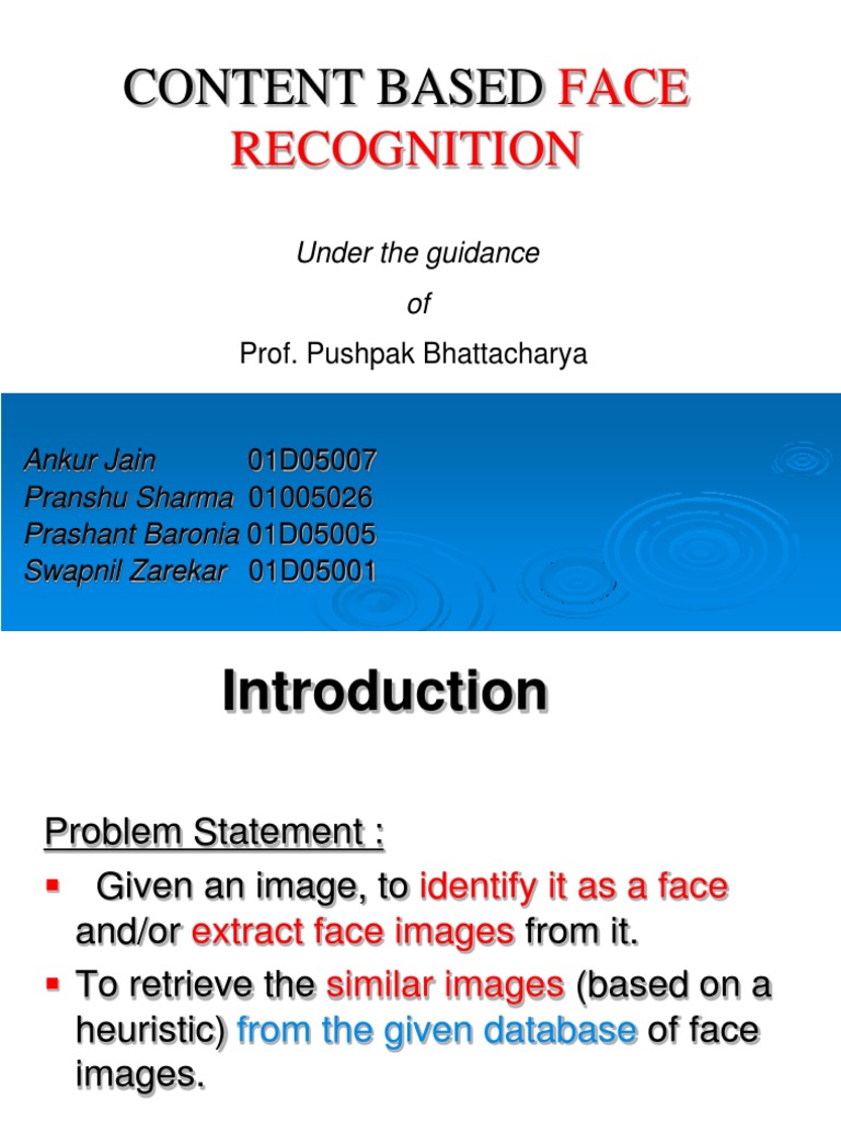 Content-Based Face Recognition Techniques | PDF | Eigenvalues And ...