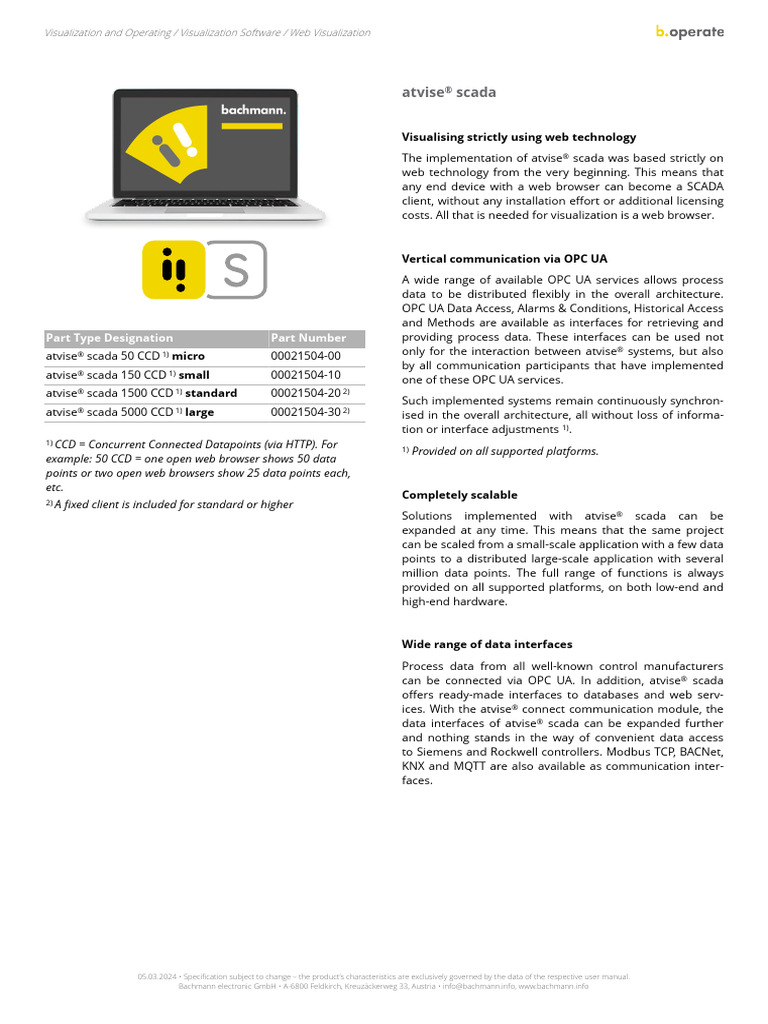 atvise® SCADA: Next-Gen Web Visualization | PDF | World Wide Web ...