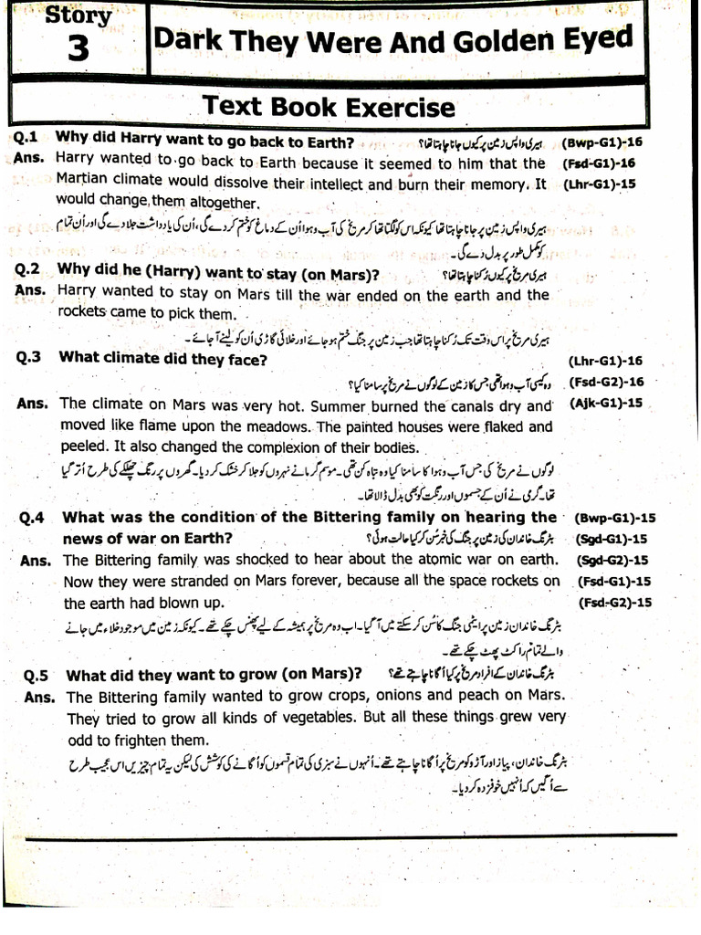 Chapter 3 English Notes 11th Class Short | PDF